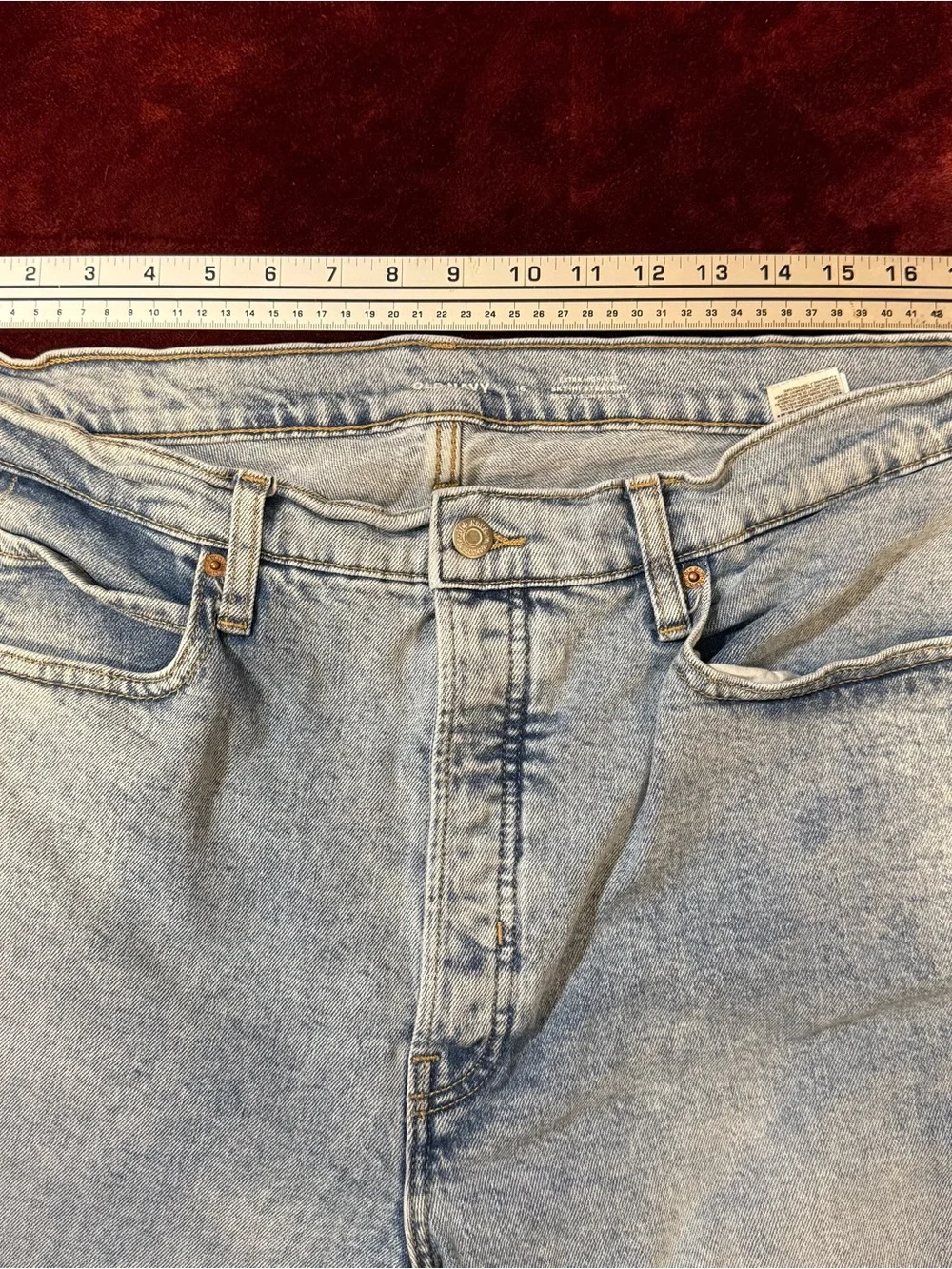Old Navy Women's Size 16 Light Blue Extra High Rise Straight Jeans